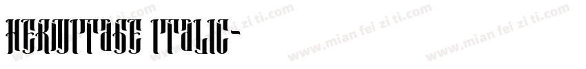Hermitage Italic字体转换